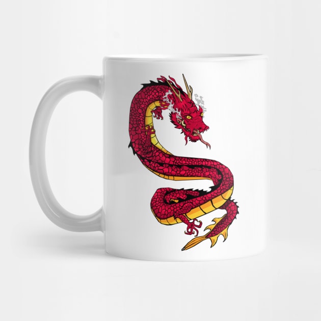 Red Chinese Dragon by Dragonsqueaks